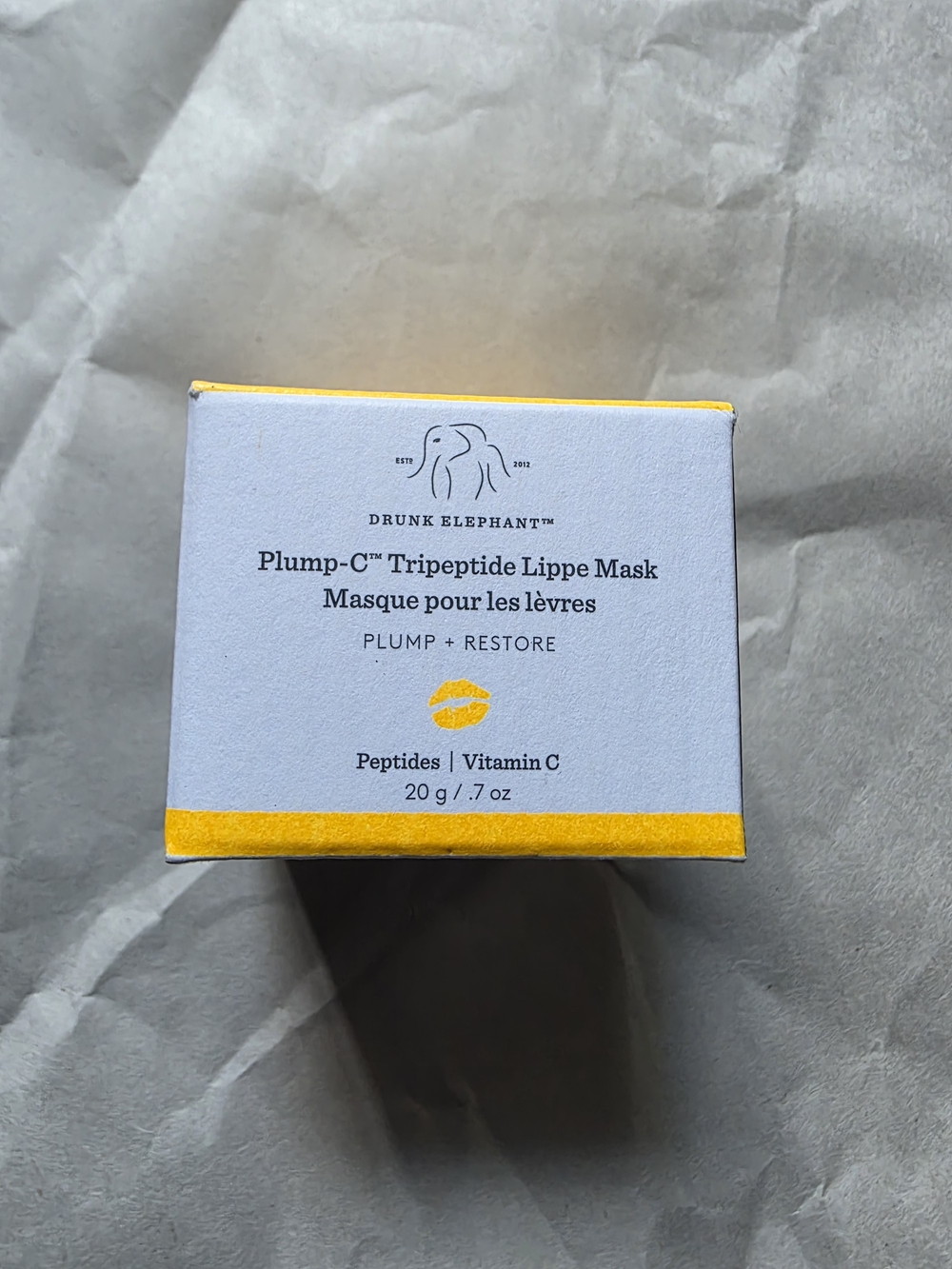 Drunk Elephant Plump-C Tripeptide Lippe Mask - Yellow